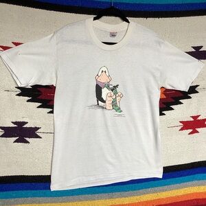 Vintage National 80s Opus the Penguin Washington post comic single stitch tshirt
